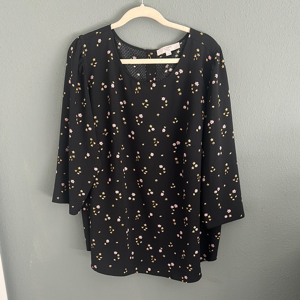 Floral Black Women's Top